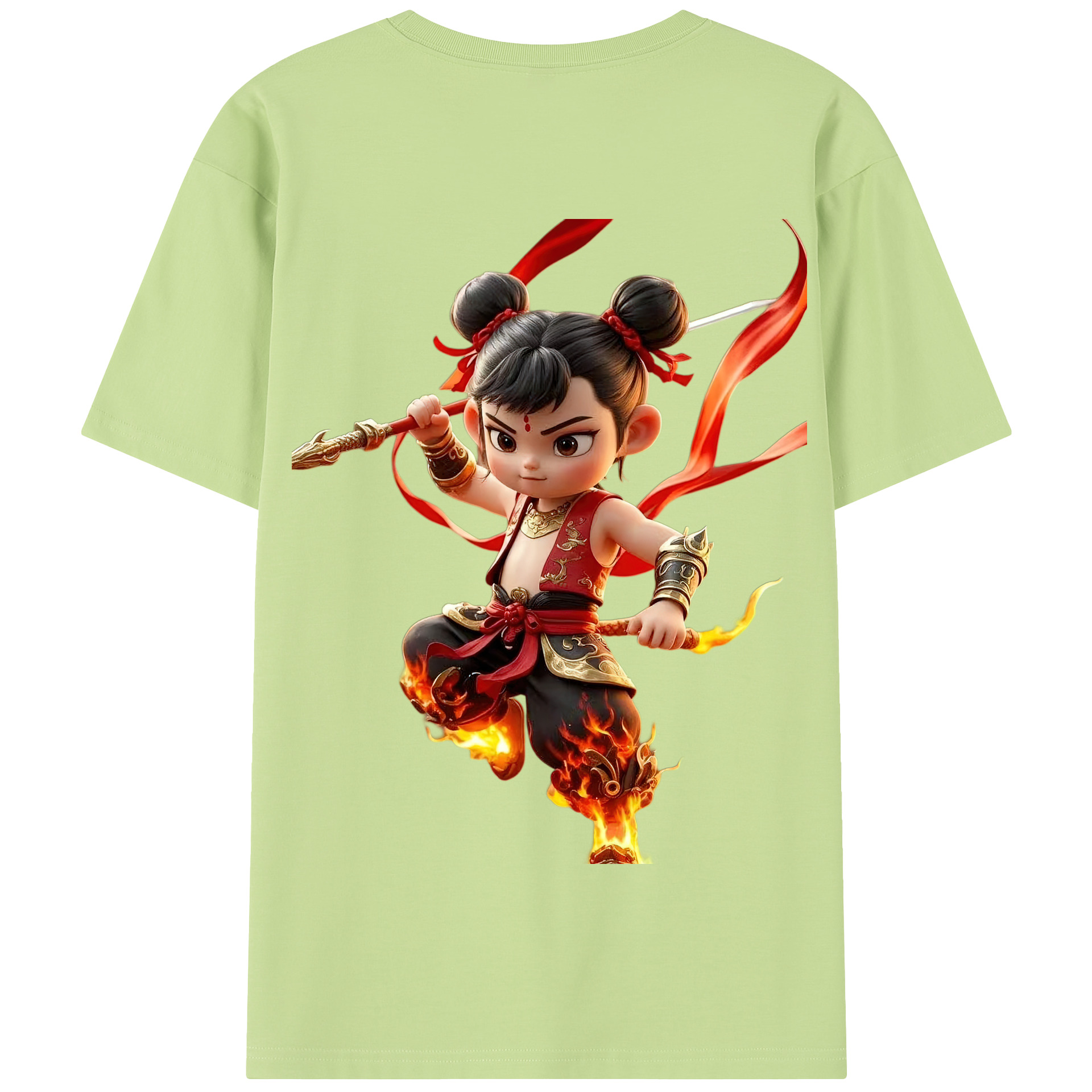 Ne Zha 2 ナタ 魔童の大暴れ 綿100％半袖Tシャツ（背面プリント）